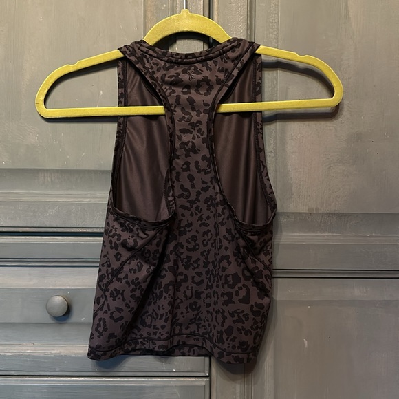 Athleta Leopard Print Racerback Workout Tank Top - Picture 3 of 3